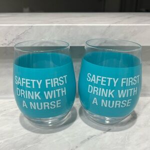 Funny Nurse Wine Glasses